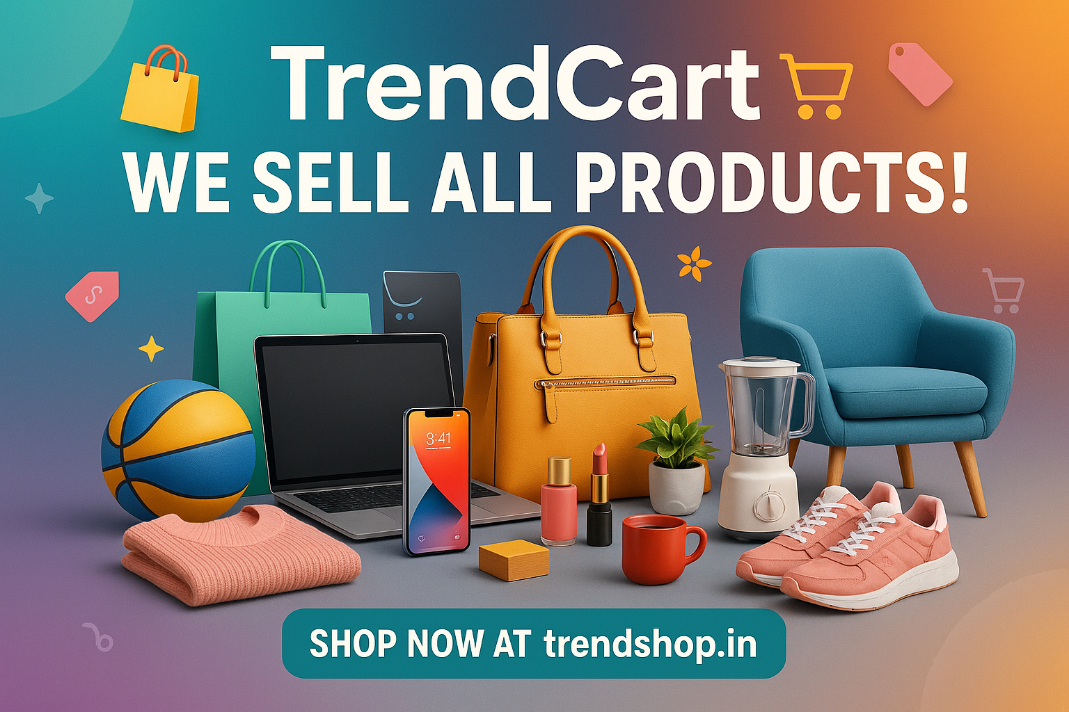 make a poster for trendsshop sell all products